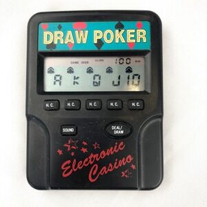 Radio Shack Electronic Casino Draw Poker Handheld Game Model 60-2447 – Tested